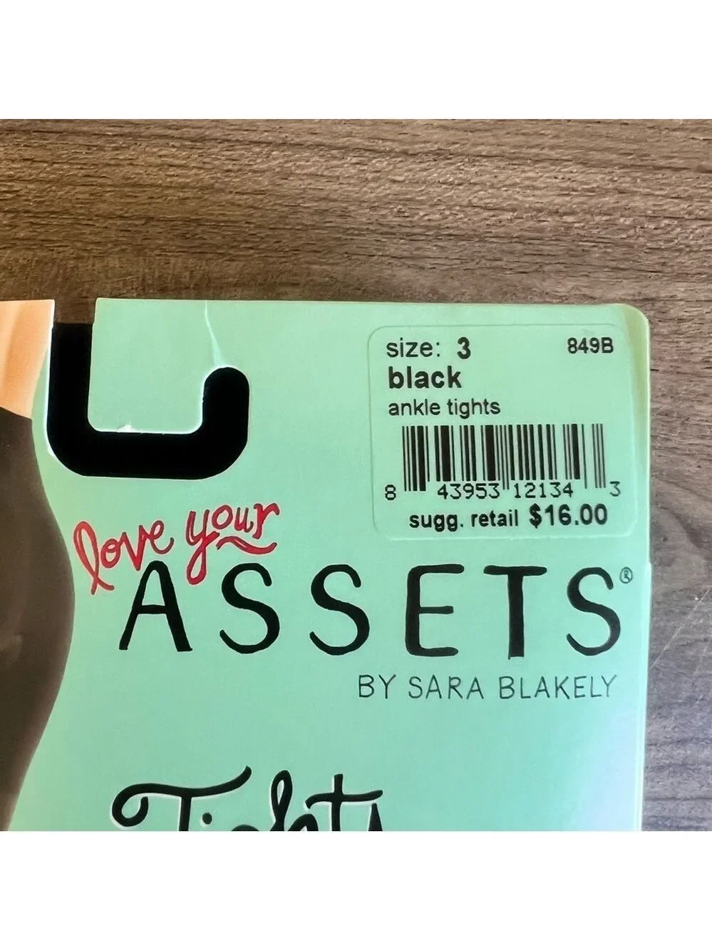 Love Your Assets by SPANX Ankle Length Shaping Black Tights Size 3 #H243023